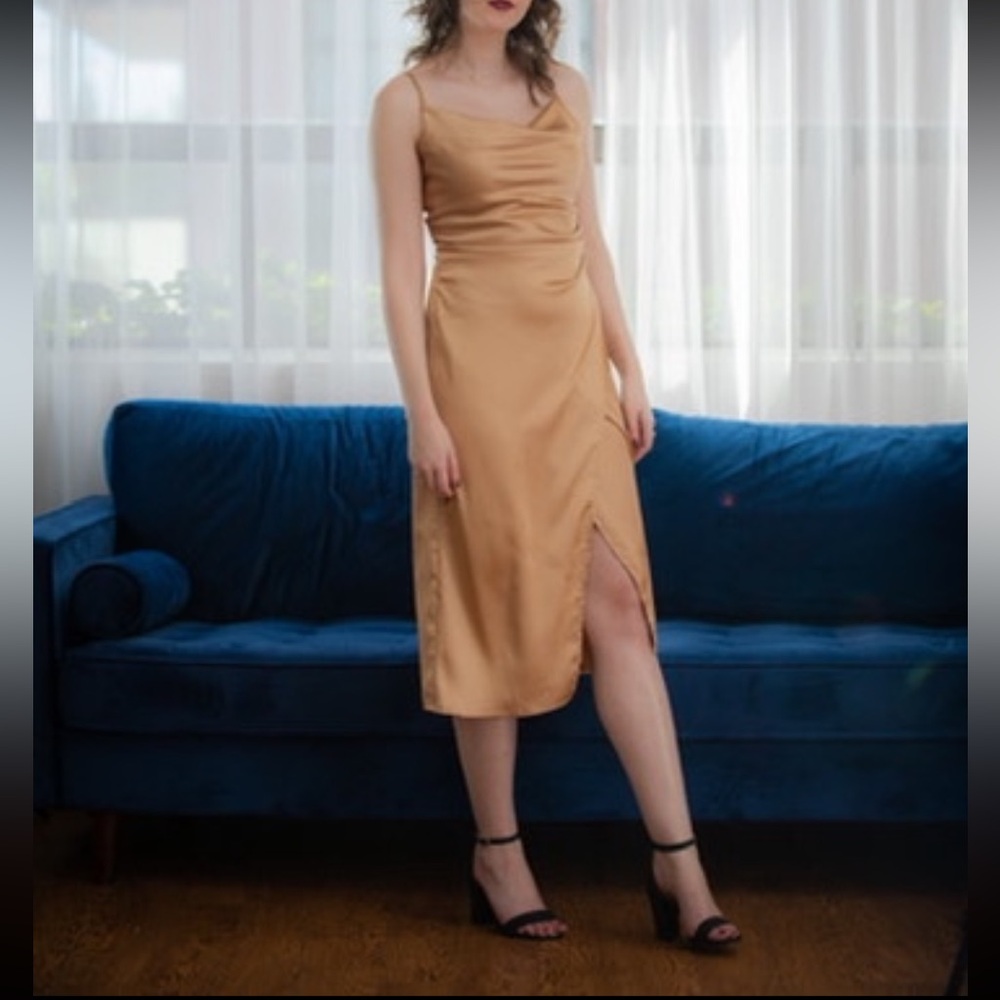 Gold Elyse Dress - Boutique 1861